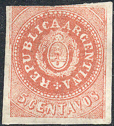 GJ.15b, 5c. narrow C, with omitted bottom frame line variety, dull ...