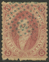 GJ.20, 3rd printing, with blue mute dotted cancel of JUJUY (+100%), ...