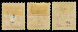 1897, 1¢ on 3¢-Large 4¢ on 3¢ Red Revenues selection (Chan 87-89. ...
