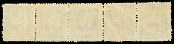 1894, First Issue, 1¢ brown, horizontal strip of five with dramatic ...