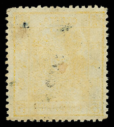 1883, Large Dragon on thick paper, 5ca chrome yellow, clean-cut perf ...