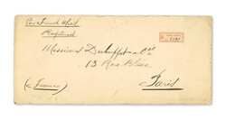 1897 (Dec. 27), Registered cover from Kobe to Paris, franked on ...