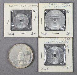 Laos, Silver 50 Kip, 1985, 10th Anniversary with National ...