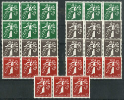 Landesausstellung 1939 (Mi. 344-355), neun Zusammendrucke (alle ...