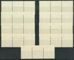 Landesausstellung 1939 (Mi. 344-355), neun Zusammendrucke (alle ...