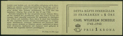 Scheele (1942), komplettes postfrisches Markenheftchen mit 20 ...