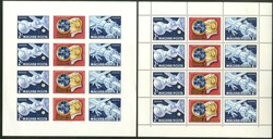 1969, Raumkapseln, 2 Zd.-Kleinbogen, gezähnt und geschnitten, ...