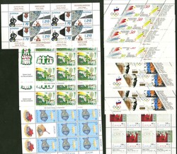 1992-2004, neun Zusammendruck-Kleinbogen, dabei Mi. 6/7 (2), 27/28 ...