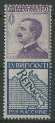 Italien 1924/25, Reklame-Zusammendruck "REINACH", mit Falz, ...