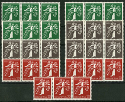 Landesausstellung 1939 (Mi. 344-355), neun Zusammendrucke (alle ...