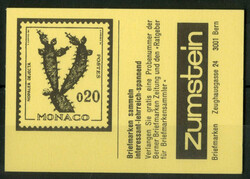 Volksbräuche 1984, MH (chromgelb) mit der Reklame f, tadellos ...