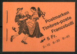 Volksbräuche 1979, postfrisches MH mit angeschnittener Zählnummer ...