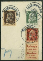 Luitpold 1911 (MH 1), Zusammendruck mit vollständiger Zähnung und ...