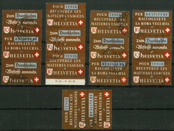 Altstoffe 1942, gestempeltes Lot mit 8 waagerechten Zusammendrucken, ...