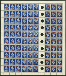 Helvetia 1921, postfrischer Markenheftchenbogen, waag. und senkrecht ...