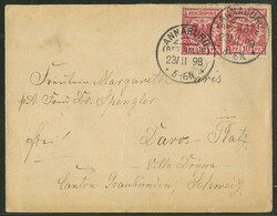 Krone/Adler - 10 Pfg, zwei Marken als portogerechte Mehrfachfrankatur ...