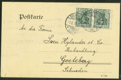 Germania - 5 Pfg, zwei Marken als portogerechte Mehrfachfrankatur (10 ...
