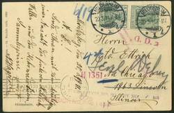 Germania, zwei Marken als portogerechte Mehrfachfrankatur (10 Pf.) ...