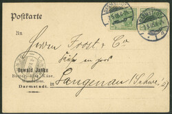 Germania, zwei Marken als portogerechte Mehrfachfrankatur (10 Pf.) ...