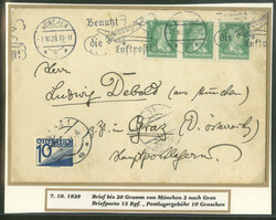 Schiller 5 Pf., drei Marken als portogerechte Mehrfachfrankatur (15 ...