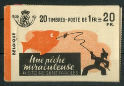 1941, MH mit 20x 1 Fr (Leopold), erste Deckelseite "Une pêche ...