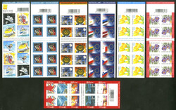 2002-2005, sieben ungeknickte MH mit Mi. 3191, 3272, 3342/51, 3373/74 ...