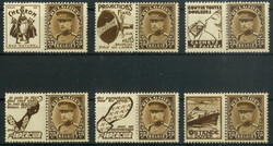 Albert I. 1932, komplette Serie mit allen 6 Zusammendrucken, ...