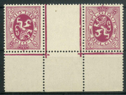 Löwe 1929-1932, postfrischer Kehrdruck, Falz im Unterrand, ...