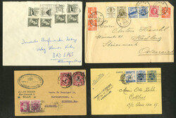 Zd.-Lot, vier Briefe mit Reklame-Zusammendrucken (23975)  ...