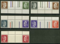 Hitler 1941 (MH 48/49), komplettes Set mit fünf postfrischen ...