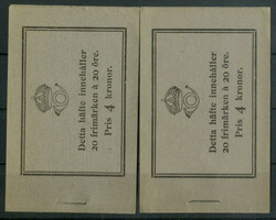 König Gustaf V. (1921), zwei komplette postfrische Markenheftchen ...