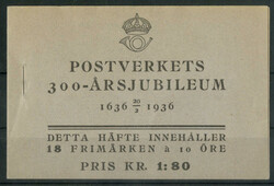 300 Jahre Schwedische Post (1936), komplettes postfrisches ...