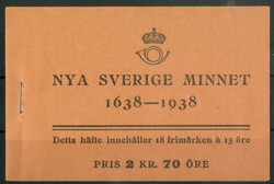 Neuschweden Delaware (1938), komplettes postfrisches Markenheftchen ...