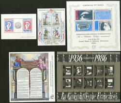 1975-1989, Block-Lot, je 5x Block 5 bis 9, postfrisch, Mi. 287,- ...