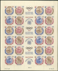 Olympiade 1972, 5 Zusammendruck-Bogen (je 6 Zd.-Viererblocks), ...