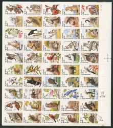 1987, Tiere, 10x Zusammendruck-Bogen, postfrisch, ungeknickt und ...