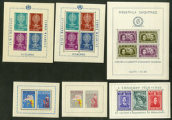 1938-1962, 6 verschiedene Zusammendruck-Bocks, postfrisch, dabei Mi. ...