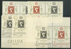 1952, 5 Zusammendrucke mit 488+489 und 489+488, Mi. postfrisch 500,- ...