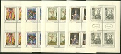 1966, Kunstwerke, 5 postfrische Kleinbogen, ungeknickt und nicht ...