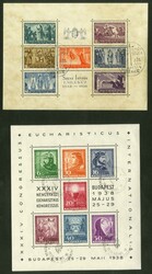 1938, "Eucharistischer Kongress" und "Hl. Stephan", 2 Zd.-Blocks, ...