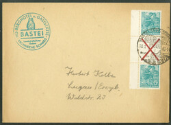 Fünfjahrplan 1960 (MH 3), Zusammendruck mit Rand als portogerechte ...