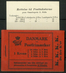 1929, Markenheftchen mit Reklamemarken "KKKK", auf 3. Deckelseite mit ...