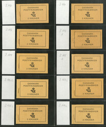 1963, zehn verschiedene Markenheftchen ohne Zusammendrucke, Deckel ...