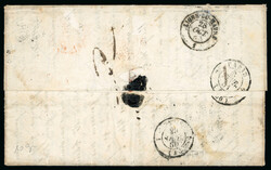 1850, Cérès n°2 15c vert sur lettre pour Paris depuis Paris ...