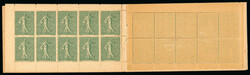 n°130-C7 carnet Semeuses avec bandes striées papier GC (40 timbres) ...