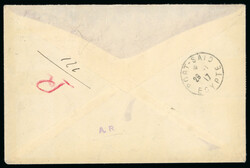1917, Lettre recomm. a Th. Champion avec 2ème émission 2c - 15c ...