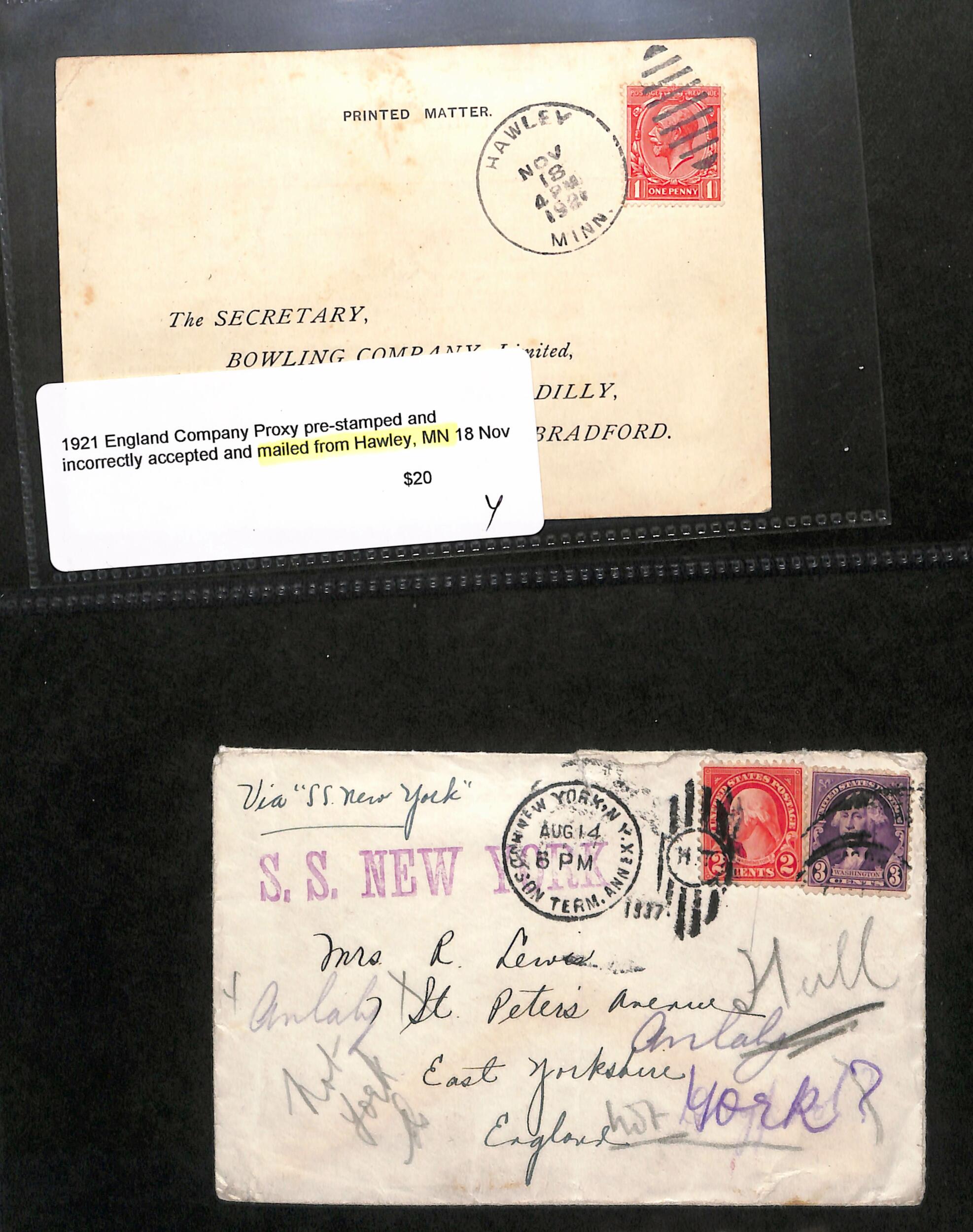 Image 23 for lot number 2019 for Argyll Etkin 57th G.B & Worldwide Stamps and Postal History