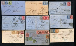 1863-72 Covers, entire letters and entires addressed to Russia (5, ...