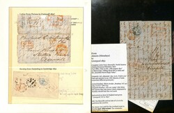 1823-51 Entire letters, entires and a cover (5), also a front + flap, ...