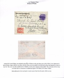 Japan. 1922 Cover franked 3s to 'Admiral Sir Lionel Halsey, c/o ...